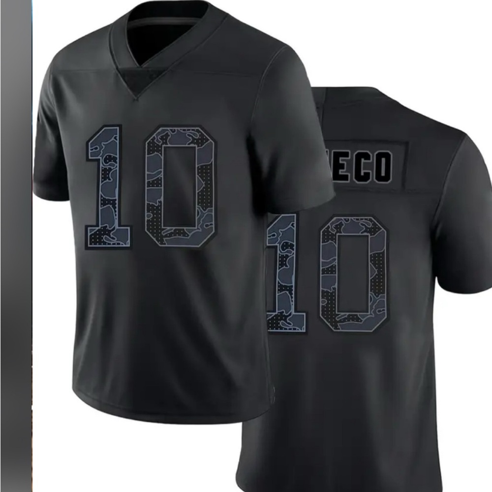 ISIAH PACHECO XL EMBROIDERED KANSAS CITY CHEIFS JERSEY CAMO NUMBERING BLACK NIP